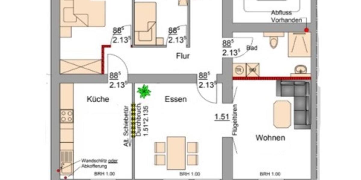 Etagenwohnung Stolberg (Rheinland) - 4 Zimmer, 95 m&sup2;, 710&euro; | Angebot:24477255