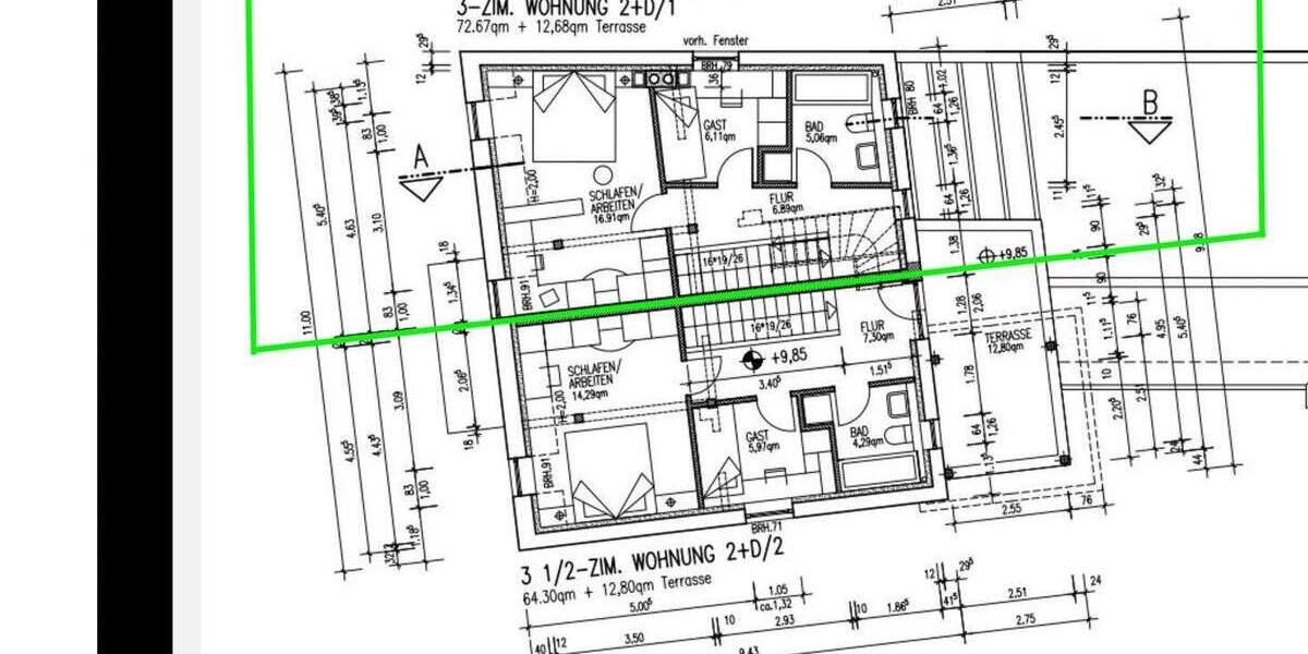 Etagenwohnung Bad Doberan - 3 Zimmer, 73 m&sup2;, 980&euro; | Angebot:25862811