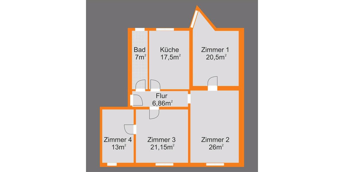 Etagenwohnung Gartz (Oder) - 4 Zimmer, 110 m&sup2;, 630&euro; | Angebot:24561969
