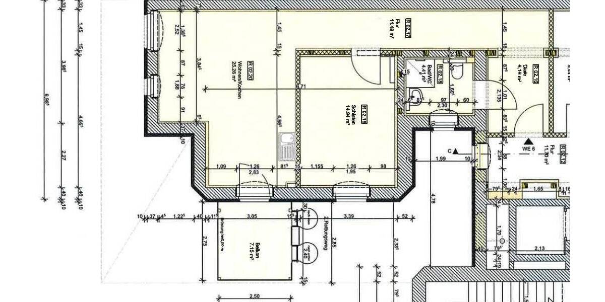 Etagenwohnung Nordhausen Zentrum - 2 Zimmer, 65 m&sup2;, 450&euro; | Angebot:26016069