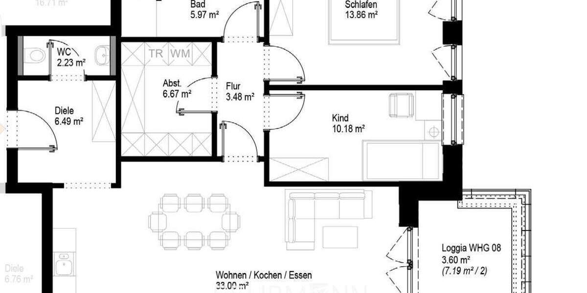 Etagenwohnung Haren / Emmeln Emmeln - 3 Zimmer, 85 m&sup2;, 1.000&euro; | Angebot:25771133