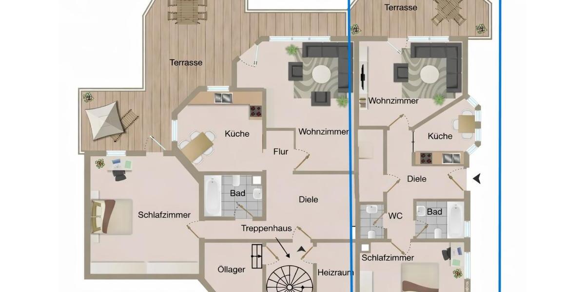 Terrassenwohnung Neckarwestheim - 2 Zimmer, 60 m&sup2;, 950&euro; | Angebot:25168040