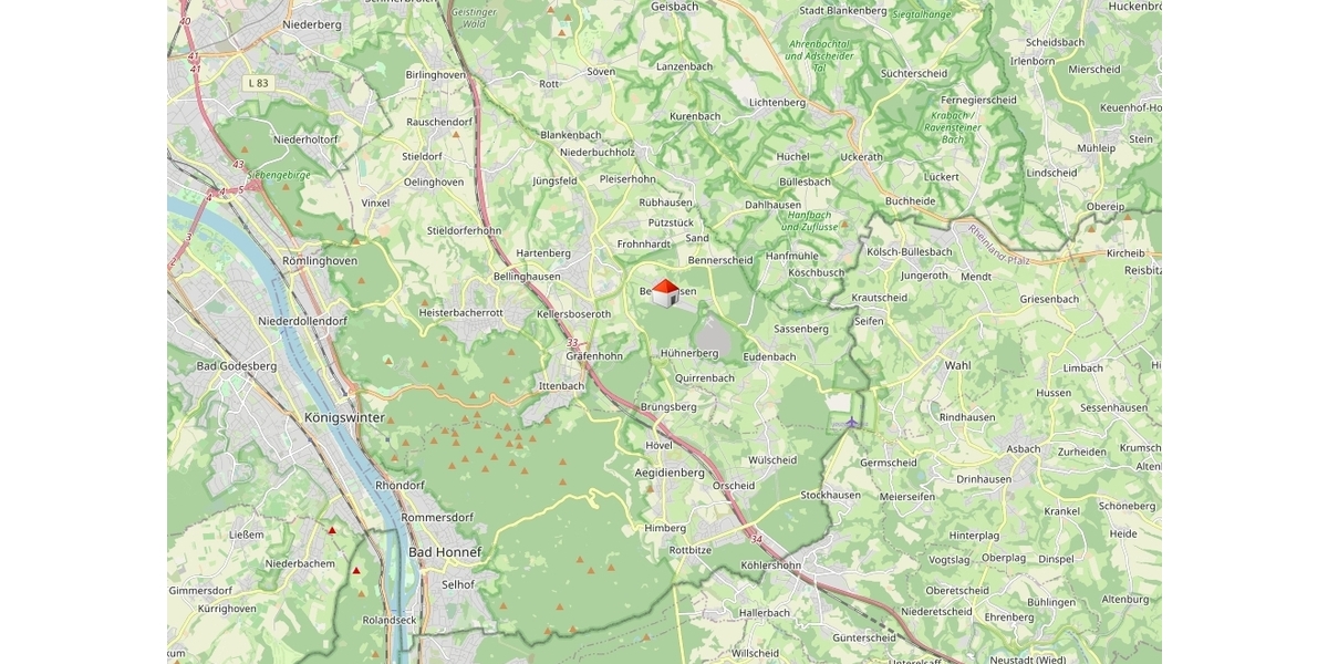 Dachgeschosswohnung mit Weitblick im idyllischen Berghausen bei Königswinter - Dachgeschoßwohnung Königswinter Berghausen | Angebot:26177242