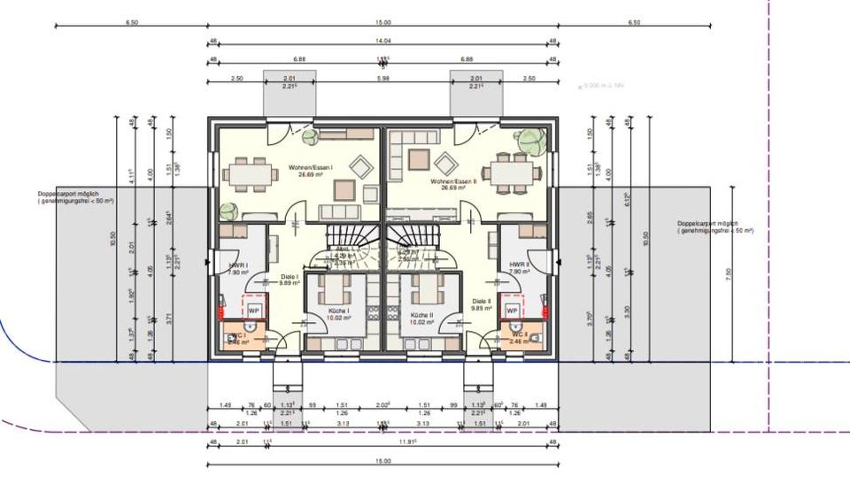 Doppelhaushälfte Heide - 4 Zimmer, 110 m&sup2;, 1.250&euro; | Angebot:24975389