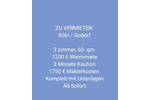 Dachgeschoßwohnung Köln Porz - 3 Zimmer, 60 m&sup2;, 1.200&euro; | Angebot:26605424