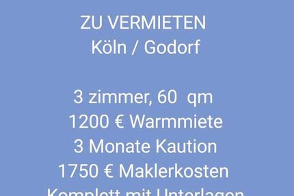 Wohnung Köln Porz - 3 Zimmer, 60 m&sup2;, 1.200&euro; | Angebot:26605424