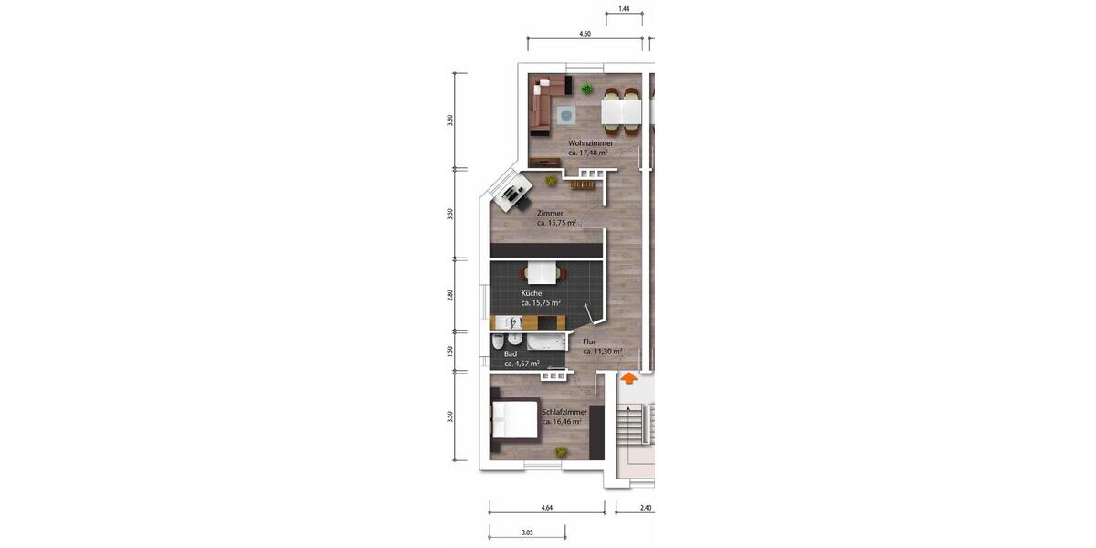 Etagenwohnung Göttingen Oststadt - 3 Zimmer, 81 m&sup2;, 1.190&euro; | Angebot:26562812
