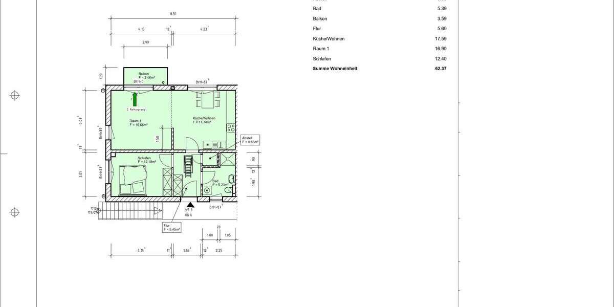 Etagenwohnung Heidesee - 2 Zimmer, 62 m&sup2;, 874&euro; | Angebot:27428225