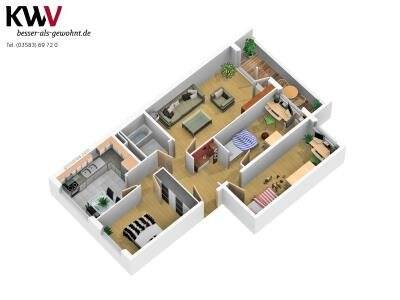 Etagenwohnung Olbersdorf - 4 Zimmer, 80 m&sup2;, 490&euro; | Angebot:25666594