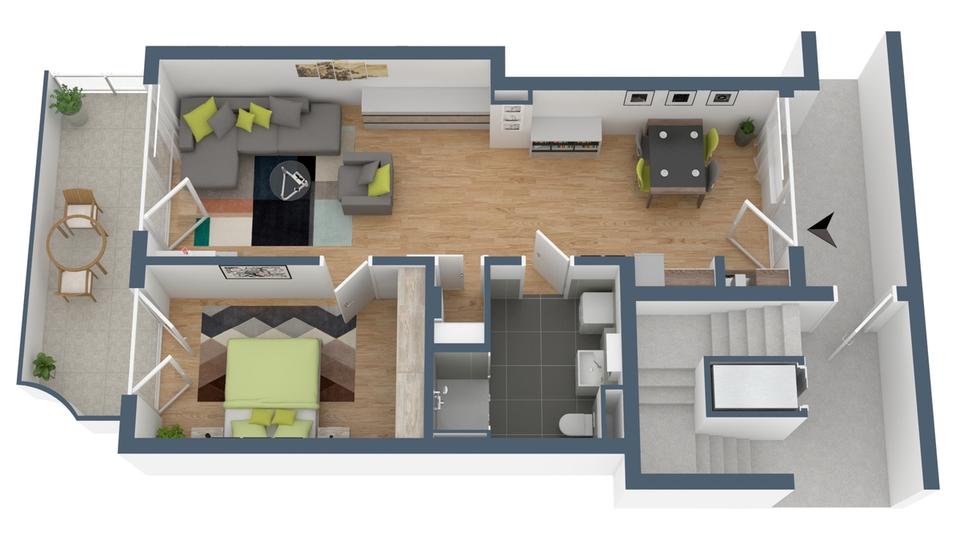 Hochwertiges Wohnen im Zentrum 2 zimmer