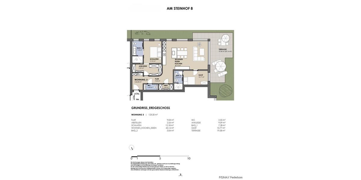 Erdgeschoßwohnung Paderborn Elsen - 3.5 Zimmer, 123 m&sup2;, 1.650&euro; | Angebot:25584472