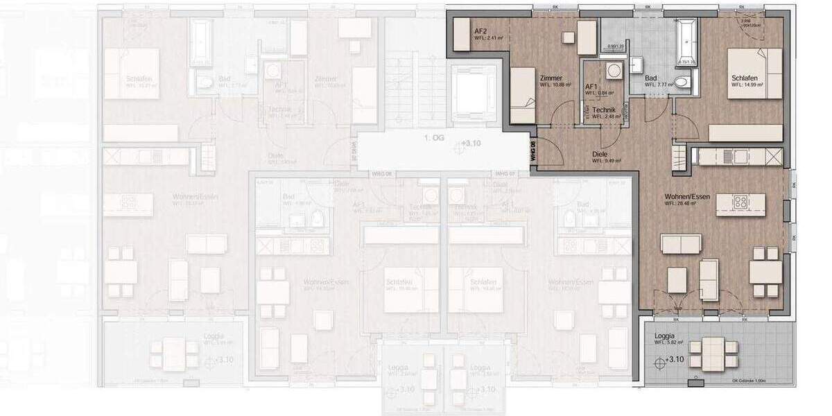 Campus Wohnen - Am guten Hirten - Neubau - Erstbezug - Niedrigenergiehaus 3 zimmer