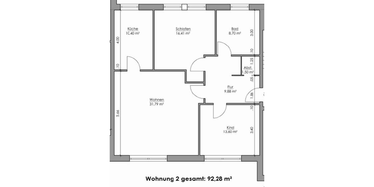 Etagenwohnung Glücksburg - 3 Zimmer, 92 m&sup2;, 795&euro; | Angebot:26305873