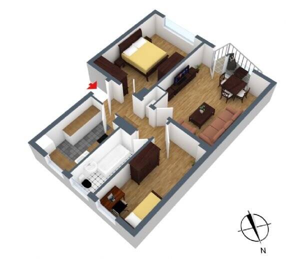 Etagenwohnung Hildesheim Ost - 3 Zimmer, 70 m&sup2;, 590&euro; | Angebot:25040937