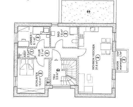 Etagenwohnung Bremen Burglesum - 3 Zimmer, 69 m&sup2;, 1.055&euro; | Angebot:26296484