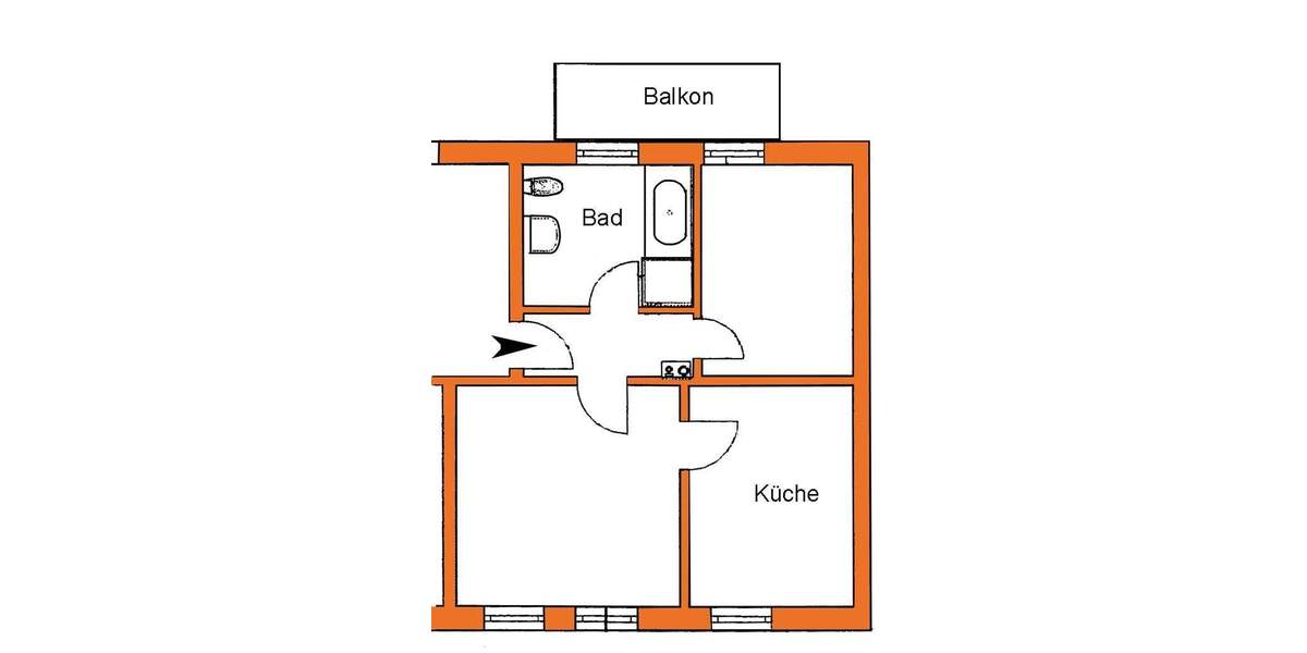 Etagenwohnung Magdeburg Ottersleben - 2 Zimmer, 55 m&sup2;, 330&euro; | Angebot:24795490