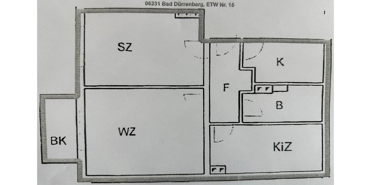 Etagenwohnung Bad Dürrenberg - 3 Zimmer, 59 m&sup2;, 400&euro; | Angebot:23054251