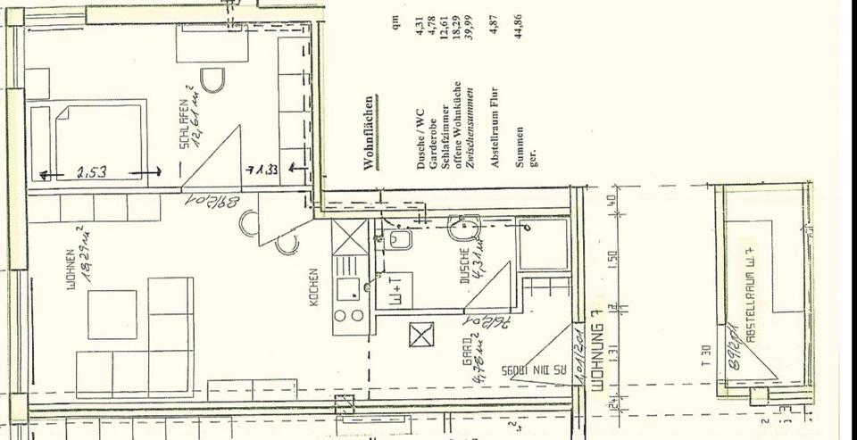 Etagenwohnung Hünfeld - 2 Zimmer, 45 m&sup2;, 433&euro; | Angebot:25170157