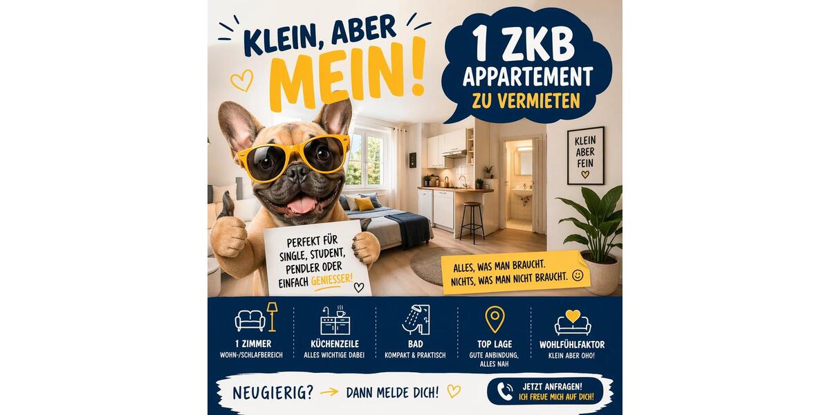 Erdgeschoßwohnung Völklingen - 1 Zimmer, 30 m&sup2;, 400&euro; | Angebot:26297300