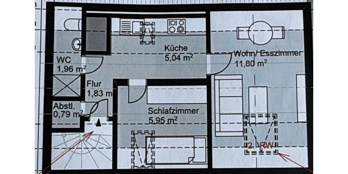 2 Zi DG Wohnung 2 zimmer