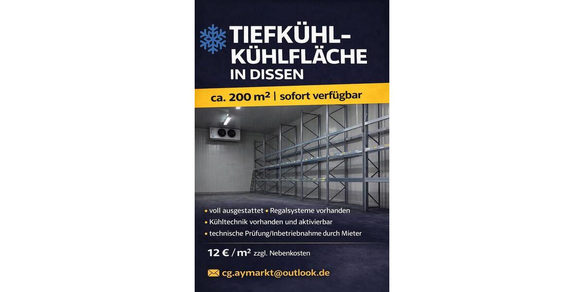 Gewerbeobjekt Dissen am Teutoburger Wald - 12&euro; | Angebot:26107187