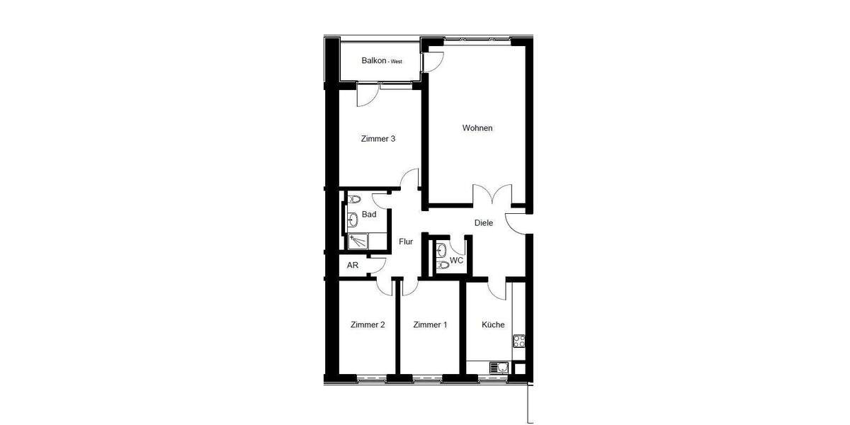 Wohnen im Grünen: modernisierte, helle 4-Zimmer-Wohnung mit West-Balkon, neues Bad, Gäste-WC, Aufzug 4 zimmer