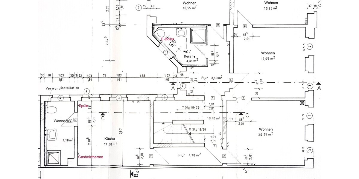 WG-Wohnung mit 4-Zimmern, 3.OG mit 2 Bädern in ruhigem und zentralem Wohnviertel von Gera - Etagenwohnung Jena Burgau | Angebot:14517905