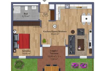Wohnung Penzberg - 2 Zimmer, 66 m&sup2;, 1.080&euro; | Angebot:25721021