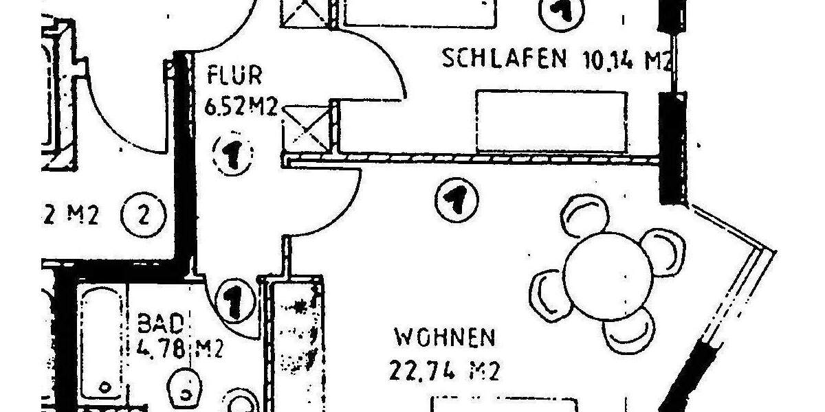 Etagenwohnung Erlangen Innenstadt - 2 Zimmer, 44 m&sup2;, 600&euro; | Angebot:26617630