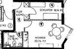 Etagenwohnung Erlangen Innenstadt - 2 Zimmer, 44 m&sup2;, 600&euro; | Angebot:26617630