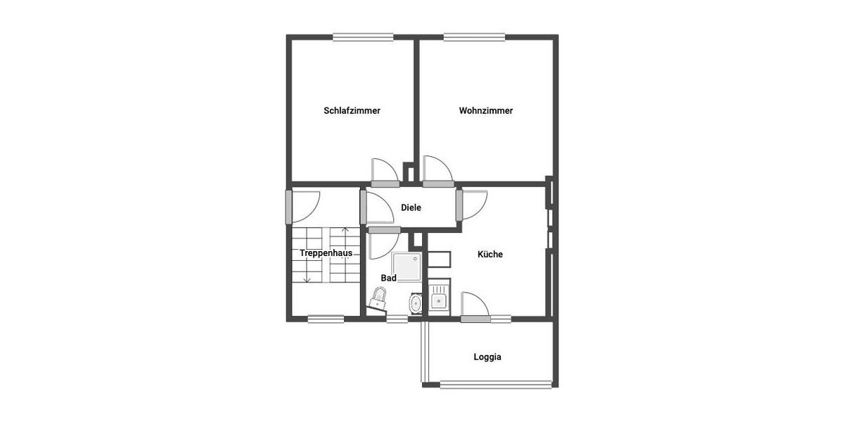 Etagenwohnung Düren Rölsdorf - 2 Zimmer, 50 m&sup2;, 650&euro; | Angebot:26480013