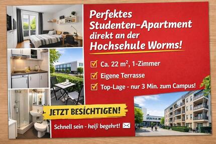 Wohnung Worms Nördliche Vororte - 1 Zimmer, 22 m&sup2;, 475&euro; | Angebot:25237516