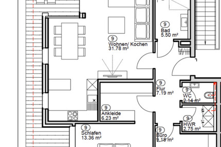 Barrierefreie Neubauwohnung mit Balkon, Fußbodenheizung & Aufzug 3 zimmer