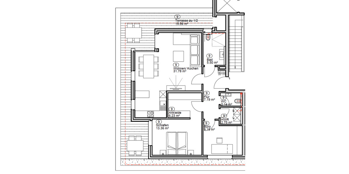 Barrierefreie Neubauwohnung mit Balkon, Fußbodenheizung & Aufzug 3 zimmer