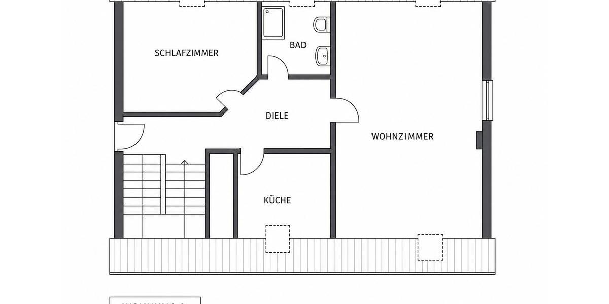 Dachgeschoßwohnung Dortmund Brackel - 2 Zimmer, 50 m&sup2;, 625&euro; | Angebot:26399848