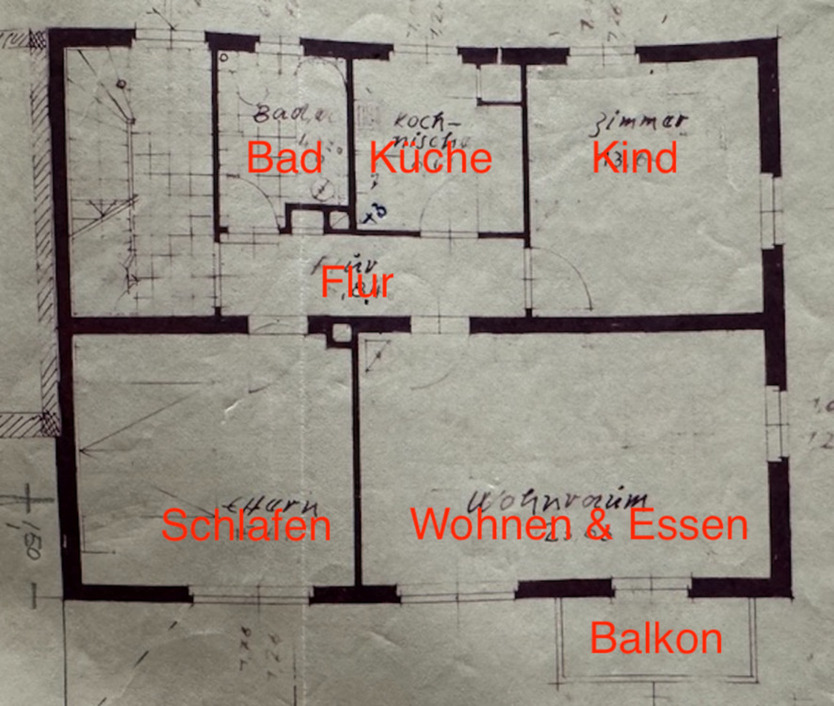 3-Zimmer-Etagenwohnung mit Balkon und Stellplatz