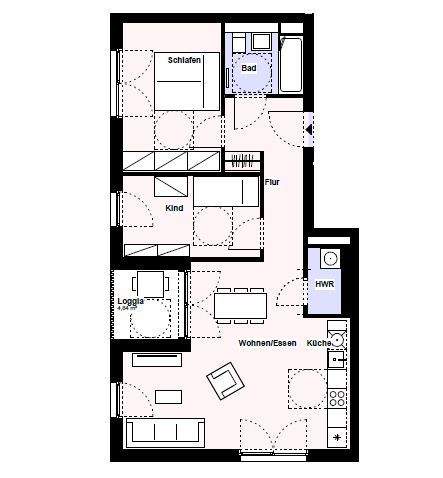 Etagenwohnung Wedel Schulau Ost - 3 Zimmer, 76 m&sup2;, 1.290&euro; | Angebot:25728404