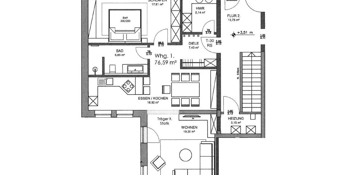 Lichtdurchflutete 2-Zimmer-Wohnung in der Innenstadt von Dinklage 2 zimmer