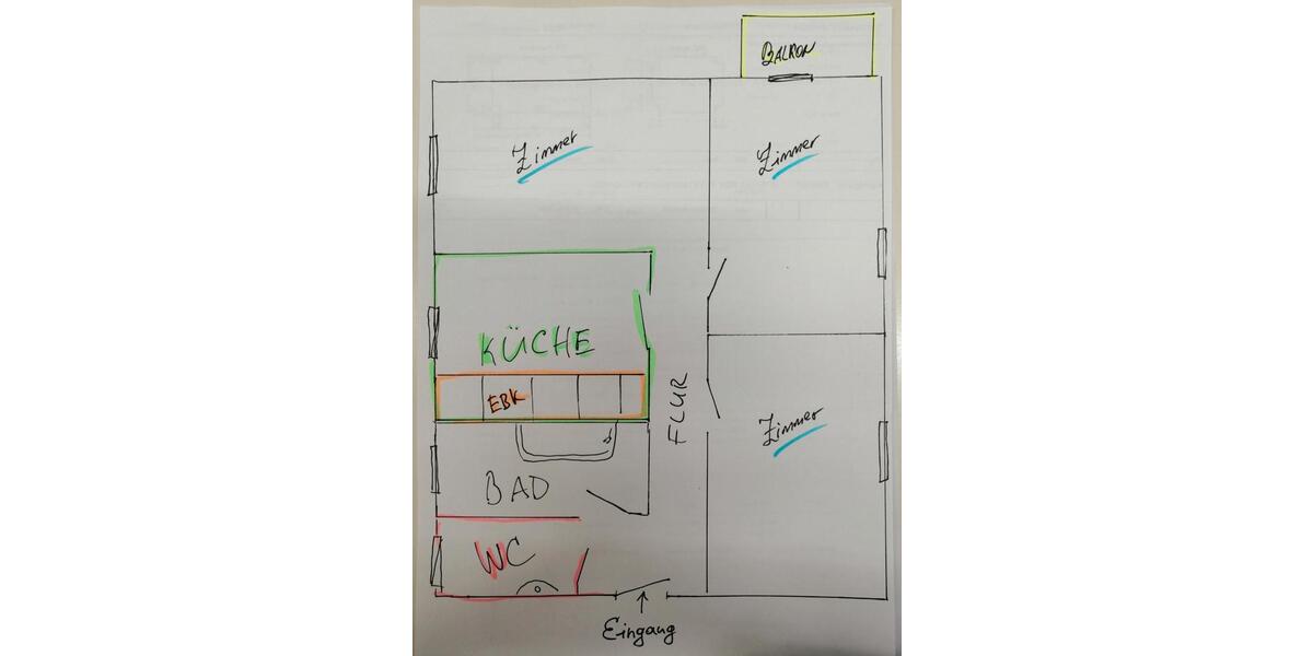 Etagenwohnung Regensburg Galgenberg - 3 Zimmer, 82 m&sup2;, 1.350&euro; | Angebot:25980106