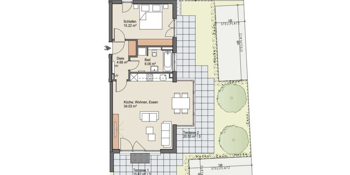 Erdgeschoßwohnung Kirchseeon - 2 Zimmer, 70 m&sup2;, 1.395&euro; | Angebot:24373776