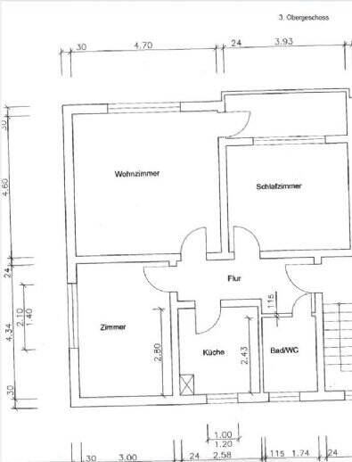 Etagenwohnung Bad Gandersheim Wrescherode - 3 Zimmer, 69 m&sup2;, 450&euro; | Angebot:26170815