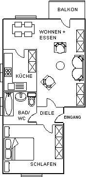 Etagenwohnung Kulmain - 2 Zimmer, 45 m&sup2;, 232&euro; | Angebot:26779010