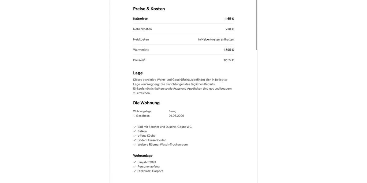 Etagenwohnung Wegberg - 3 Zimmer, 89 m&sup2;, 1.395&euro; | Angebot:26253455