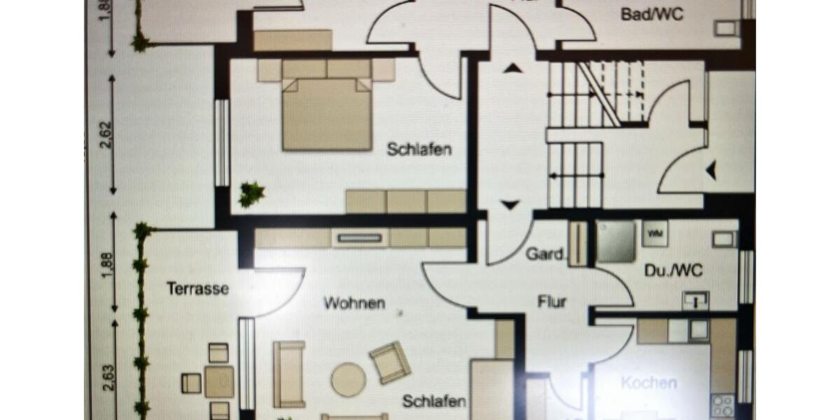 Erdgeschoßwohnung Bücken - 1 Zimmer, 43 m&sup2;, 430&euro; | Angebot:25045225