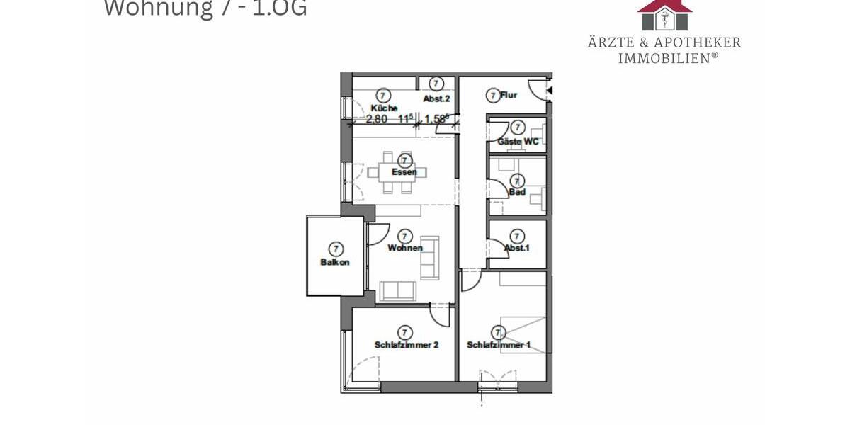 Etagenwohnung Tostedt - 4 Zimmer, 113 m&sup2;, 1.510&euro; | Angebot:25989567