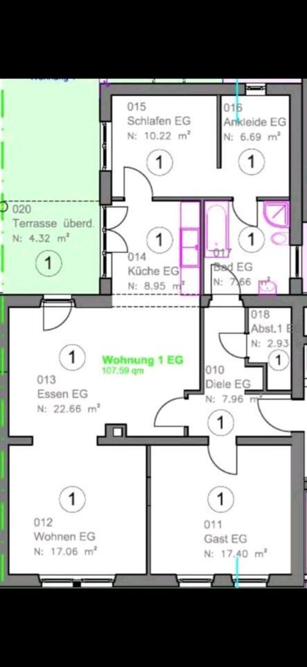 3,5 Zimmer-Wohnung mit Terrasse in RothenburgT. zimmer