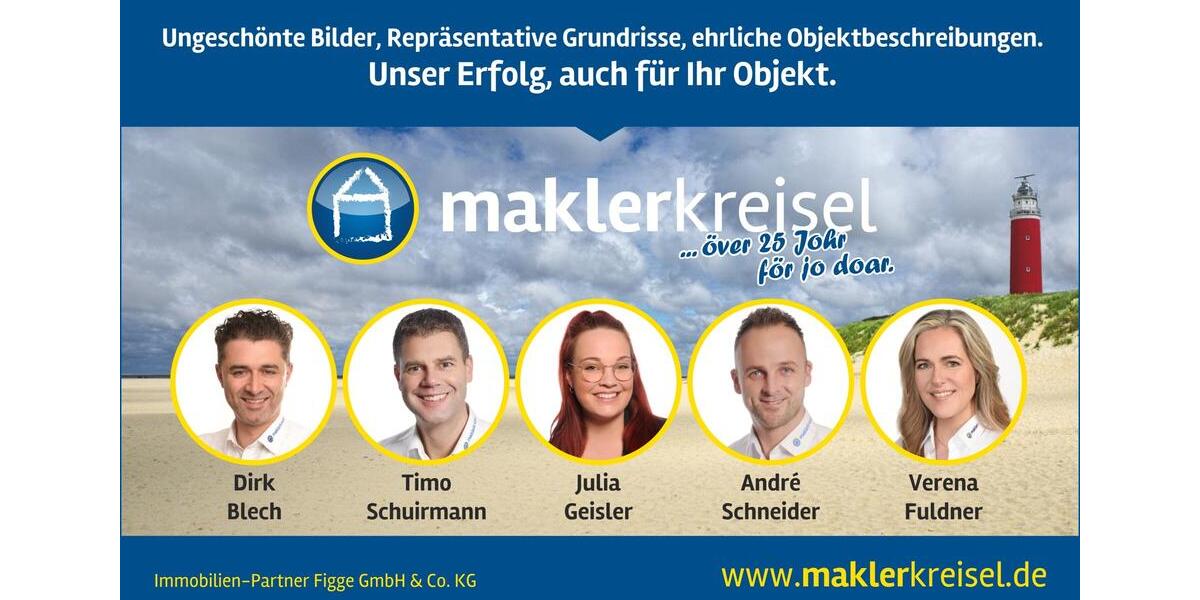 Etagenwohnung Esens - 3 Zimmer, 90 m&sup2;, 1.180&euro; | Angebot:26129699