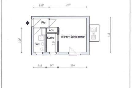 Barrierearme 1-Raum-Wohnung im Wohnhaus für ältere Bürger 1 zimmer