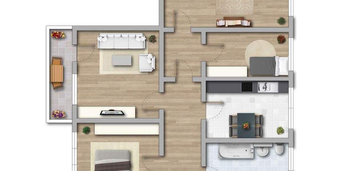 Etagenwohnung Görlitz Weinhübel - 4 Zimmer, 68 m&sup2;, 410&euro; | Angebot:25800664