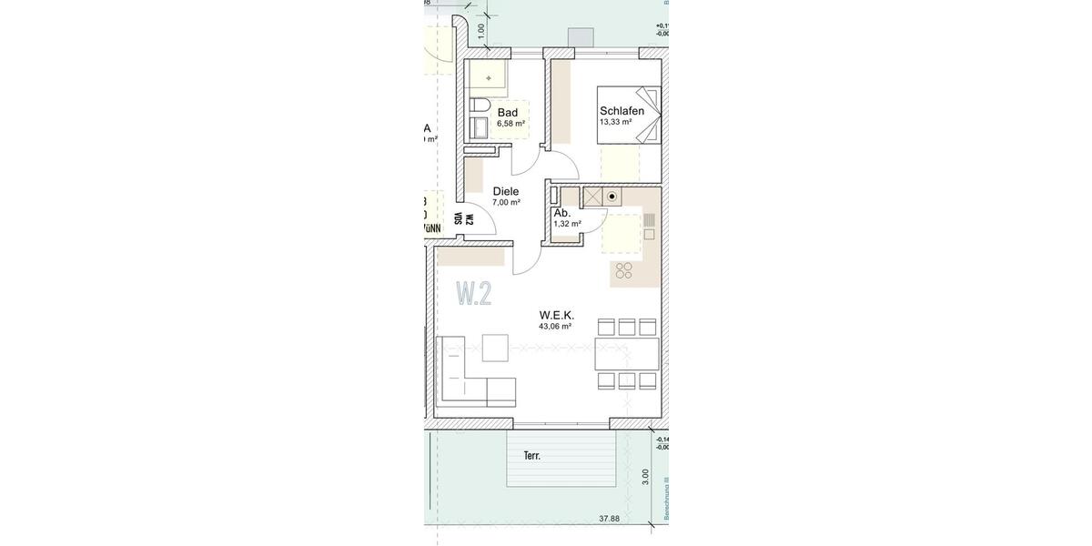 Erdgeschoßwohnung Petershausen - 2 Zimmer, 80 m&sup2;, 1.790&euro; | Angebot:26546227
